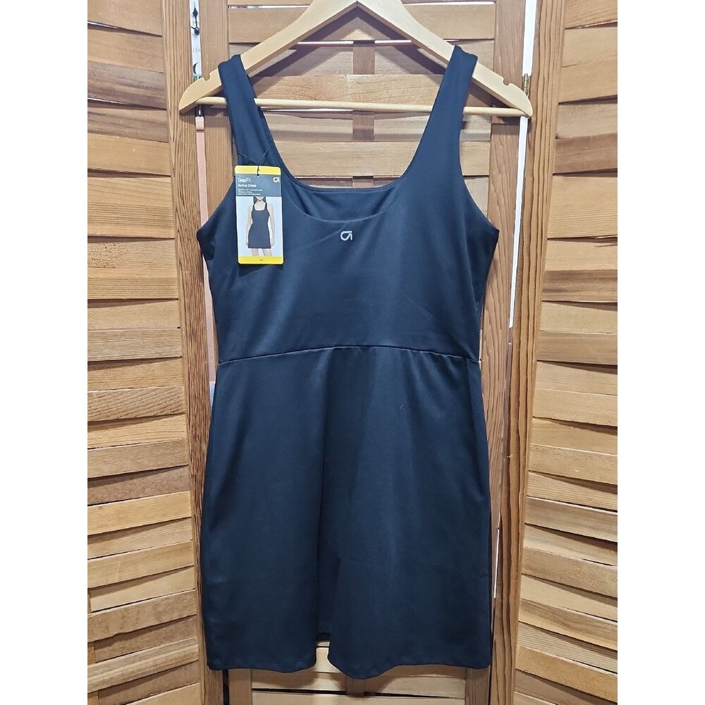 GAPFit Active Tank Dress Women M Black Short Exercise Outdoor Polyester Spandex